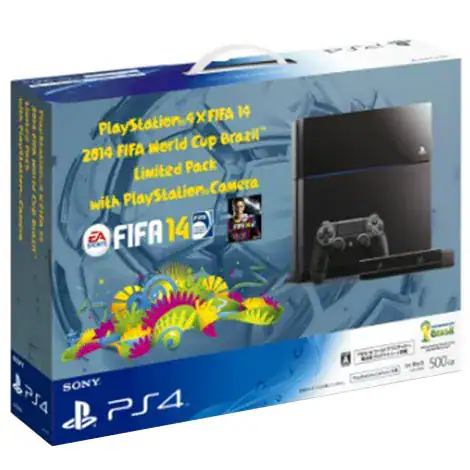 ソニー・インタラクティブエンタテインメント PlayStation 4×FIFA 14 2014 FIFA World Cup Brazil Limited Pack 500GB with PlayStation Camera CUHJ-10003の商品画像
