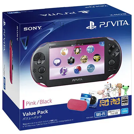PlayStation Vita Value Pack PCHJ-10015 ピンク/ブラック (付属品の付属は無し)の商品画像