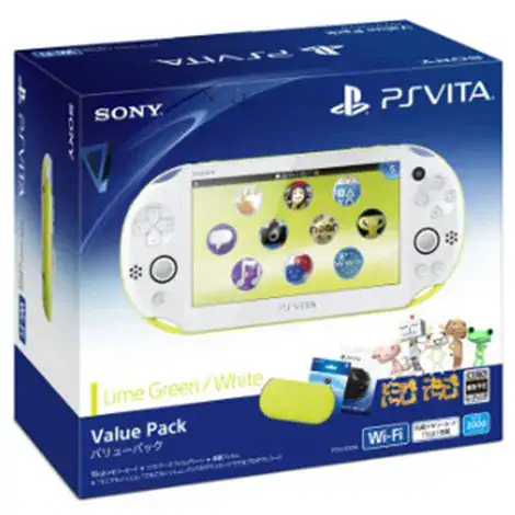 PlayStation Vita Value Pack PCHJ-10014 ライムグリーン/ホワイト (付属品の付属は無し)の商品画像